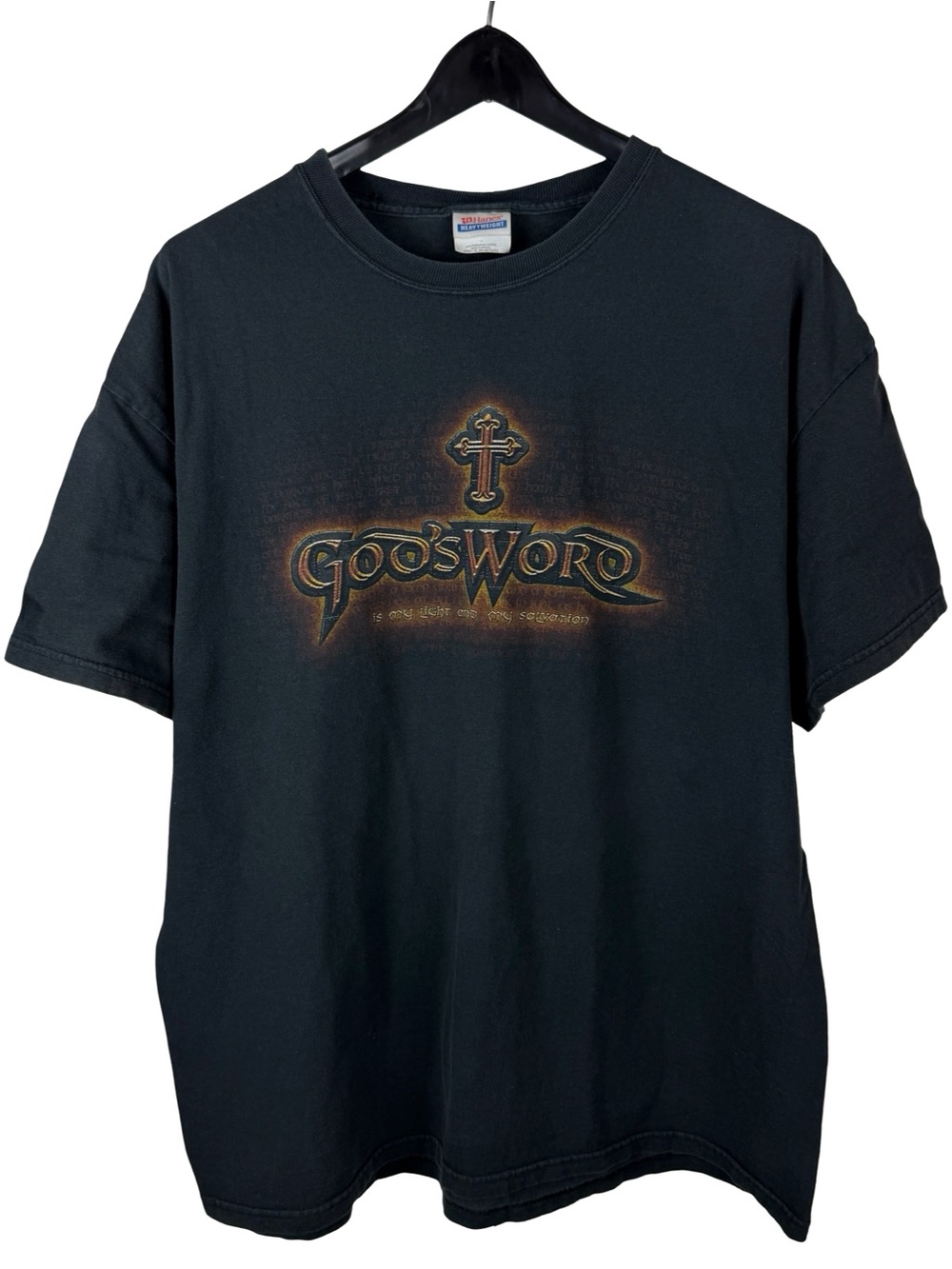 Vintage Y2K Gods Warrior My Light & Salavation Jesus Religious Shirt Size XL